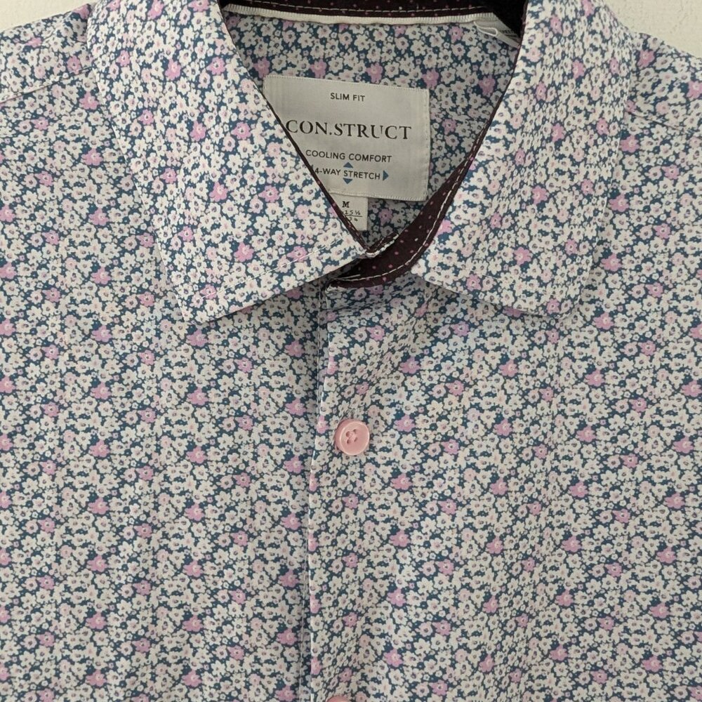 Construct Men's Cooling Comfort 4-Way Stretch Dress Shirt / Floral / Medium